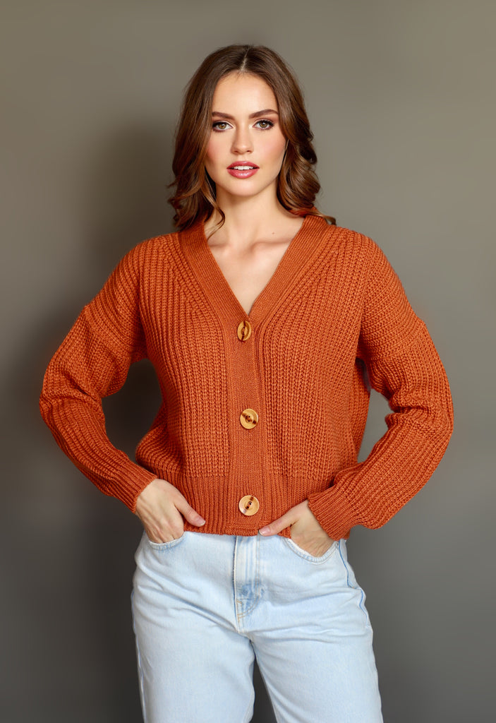 Suéter Fit Amplio Botónes